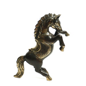 Tänzelndes Pferd Bronze Statue 5 Zoll / 12 cm, Pferdefigur, Tierfigur, Pferdestatue, Raumdekor, neues Zuhause Geschenk