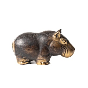 Hippo Bronze 1.5 Inch / 3 Inch, Hippo Statue, Hippo Figurine, Room Decor, House Decor, Birthday Gift, Gift for Her, Gift for Him, Gift Idea