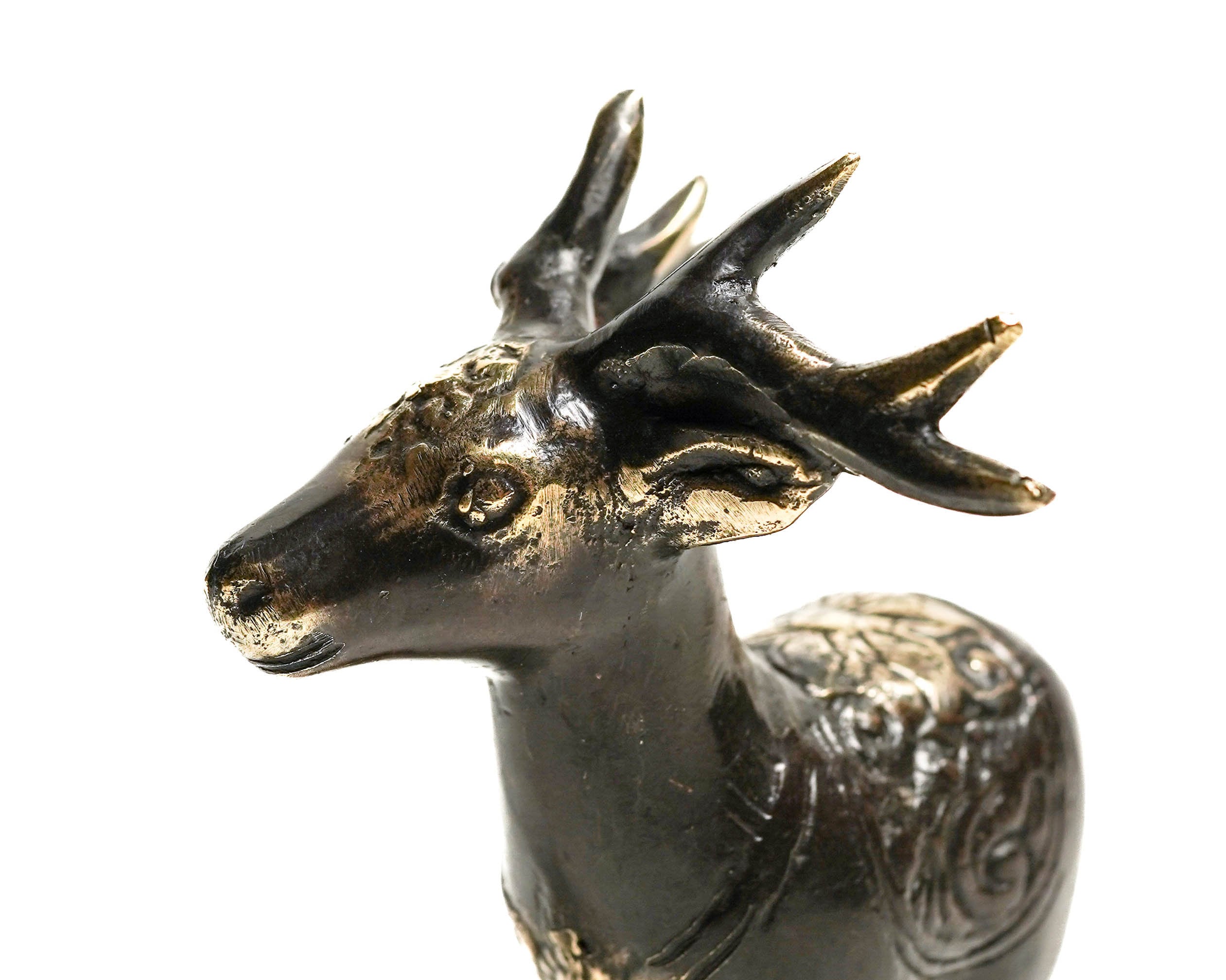 ブロンズ製 鹿の彫刻 、置物 1f4d28716307d6040da736fa35c44f