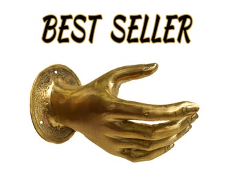 Pull brass Door Handle Hand 1:1 Hand size, hand shake door, hand door, hand bronze, pull door, Hand Shake Door Pull Handle Door Hanger