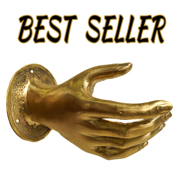 Pull brass Door Handle Hand 1:1 Hand size, hand shake door, hand door, hand bronze, pull door, Hand Shake Door Pull Handle Door Hanger