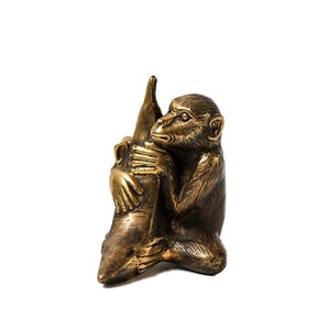 Monkey Statue 3 Inch / 7 cm, Monkey Figurine, Monkey Bronze, Room Decor, House Decor, Mid Century, Table Decor, Housewarming, Gift Idea