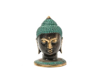 Buddha Head 4 Inch / 10 cm, Buddha Head Bronze, Buddha Figurine, New Home Decor, Birthday Gift, New Home Decor, Living Room, Patio Decor