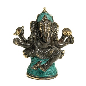 Ganesh Bronze Statue 5 Inch / 12 cm, Ganesh Figurine, Ganesh Statue, Room Decor, Home Decor, Living Room, Office Decor, Table Top