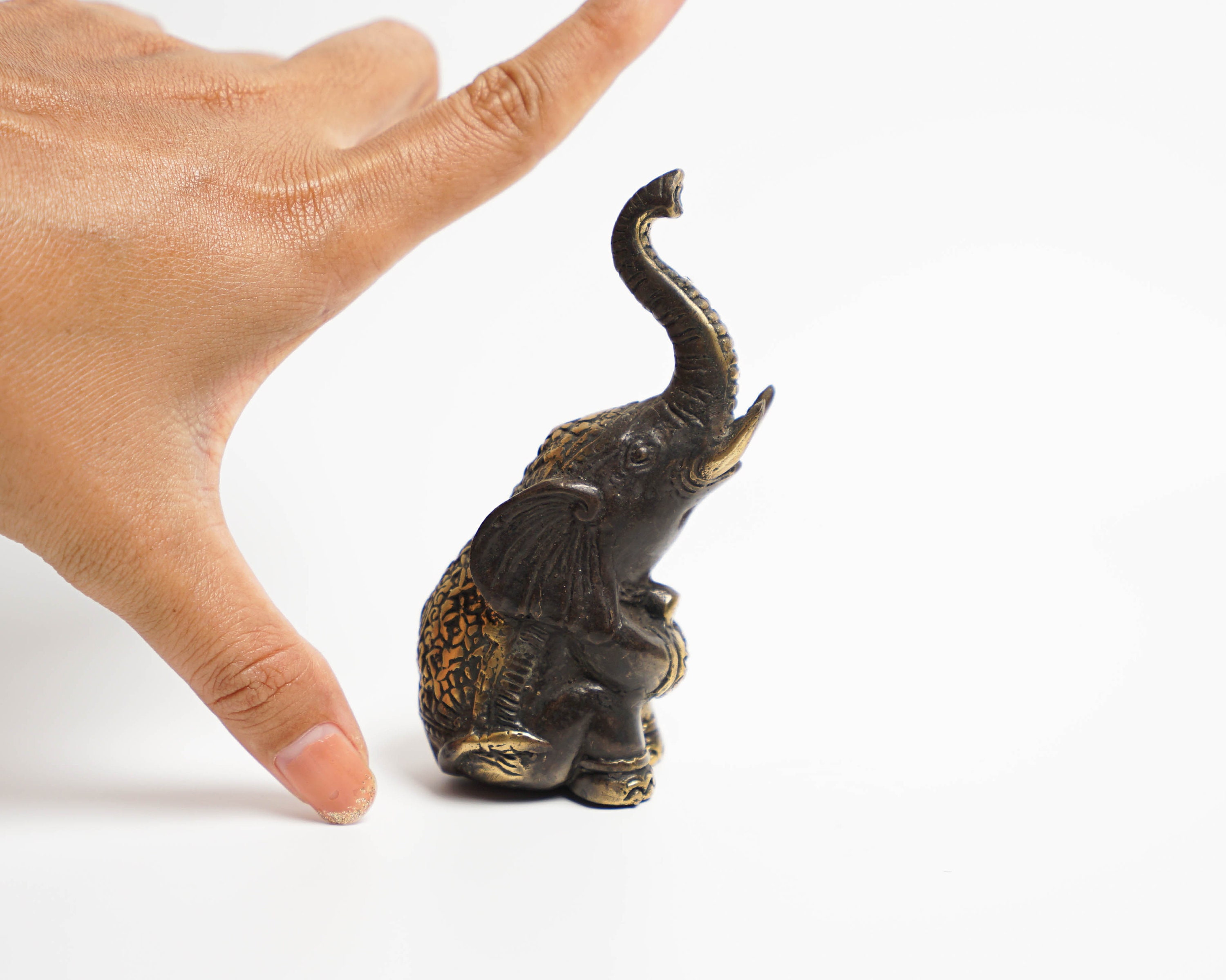 象のブロンズ像 4インチ/ 10 cm、象の像、部屋の装飾、家の装飾