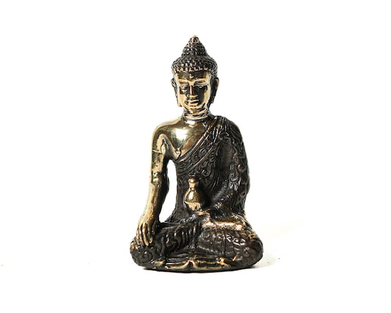 仏像ブロンズ 4インチ / 10 cm、仏像、仏像の置物、部屋の装飾
