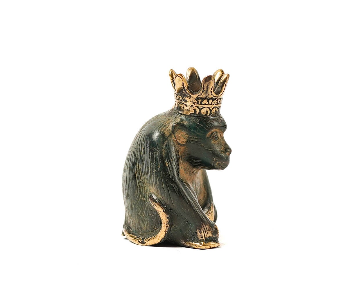キングモンキーブロンズ 3インチ / 7 cm、猿の像、猿の置物、部屋の