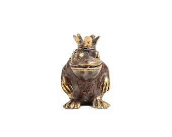 Frog Bronze 2 Inch / 5 cm, Frog Statue, Frog Figurine, Room Decor, New Home Gift, Living Room, Table Top, Modern Art, Patio Decor