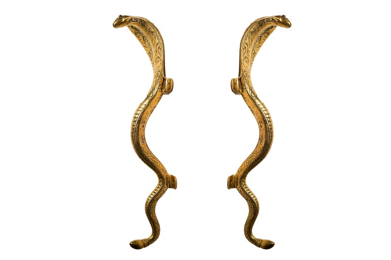 1 Set Cobra Snake Door Handle 16 Inch / 40 cm LARGE, Door Decor, Birthday Gift, Gift for Her, New Home Gift, Modern Home Decor image 1