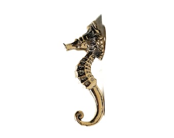 Conjunto de 3 anzóis em formato de cavalo-marinho de 10 cm (4 polegadas), estatueta de anzol, arte de parede, decoração de quarto, decoração para casa, presente de aniversário, presente para ele, ideia de presente