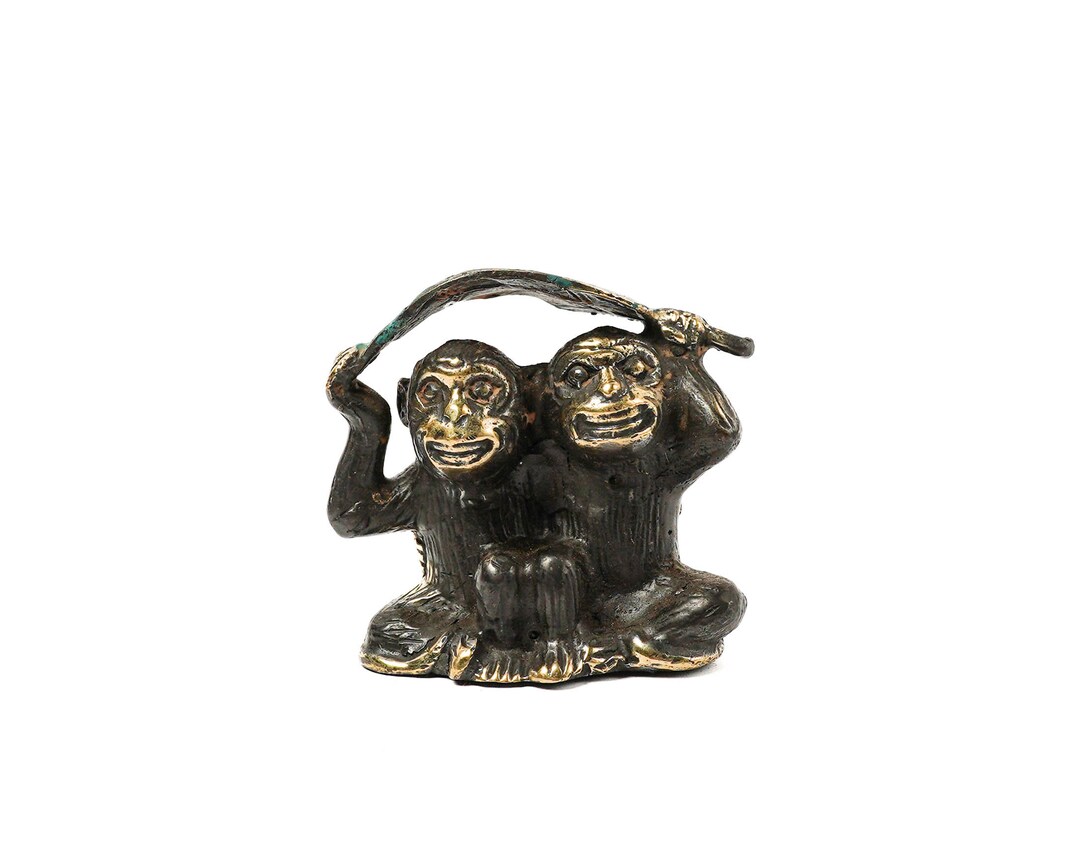 Twin Monkey 2.5 Inch / 6 Inch, Monkey Figurine, Monkey Statue, Room ...