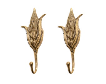 2 pcs Corn Hook 6 Inch / 15 cm, Hook Bronze, Cloth Hanger, Mid Century, Home Decor, Room Decor, Birthday Gift, Bedroom Decor, Gift Idea