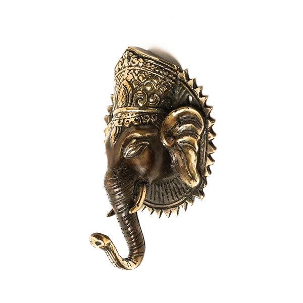 Ganesh Hook 5.5 Inch / 14 cm, Cloth Hanger, Wall Decoration, Bronze Hook, New Home Gift, Housewarming, Living Room, Kitchen Decor, Gift Idea