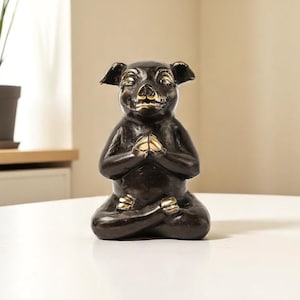 Yoga Pig Bronze 4.5 Inch / 11 Inch, Pig Figurine, Pig Statue, Birthday Gift, Gift for Her, Gift for Him, Funny Gift, Housewarming, Gift Idea