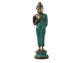 Standing Buddha 7 Inch / 18 cm, Buddha Statue, Buddha Bronze, Anniversary, Wedding Decor, Housewarming, Gift Idea, Office Decor, Modern Art