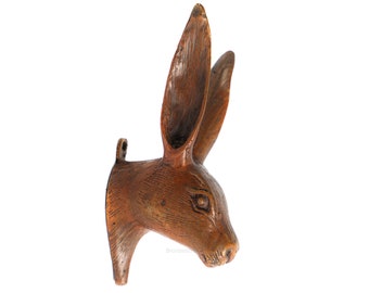 Messing Hase Wandhaken, Tierfigur, Raumdekor (5 Inch)