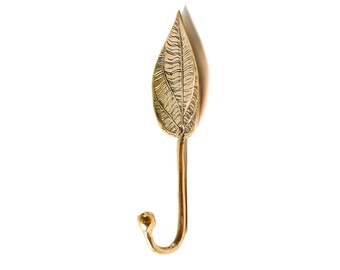 Leaf Hook 6 Inch / 15 cm, Leaf Bronze, Bronze Hanger, all Art, Living Room, House Decor, Room Decor, Gift for Her, Gift for Him