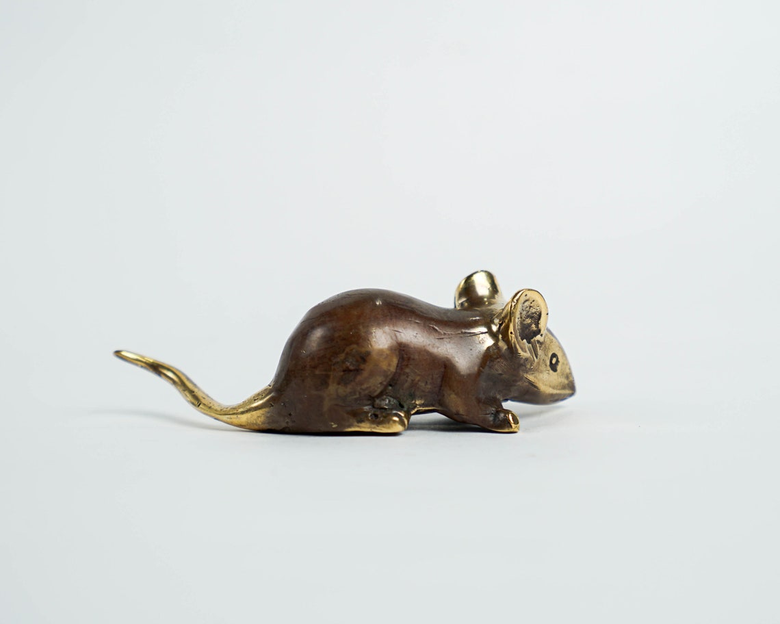 Mouse bronze mini mouse mouse figurine mouse brass | Etsy