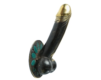 Brass Penis Door Pull or Hook, Penis Bronze, Penis Door, Penis Figurine, Penis Decoration, Door Pull, Door Handle, Penis Hook