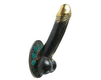 Brass Penis Door Pull or Hook Penis Bronze Penis Door Penis Figurine Penis Decoration Door Pull Door Handle Penis Hook