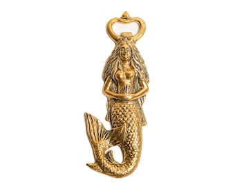 Zeemeermin flesopener 7,5 inch / 19 cm, keukendecor, woondecoratie, housewarming, verjaardagscadeau, nieuw huisdecor, kamerdecor
