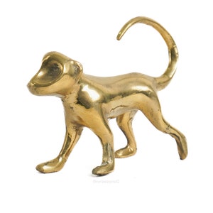 Monkey Bronze 3 Inch / 7 cm, Monkey  Statue, Monkey Figurine, Monkey Brass, Room Decor, House Decor, Birthday Gift, Gift for Her