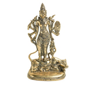 Durga Statue 25 cm, Mahakali Statue, Durga Skulptur, Bronze Figur, Housewarming, Wohnzimmer, New Home Decor, Geschenkidee