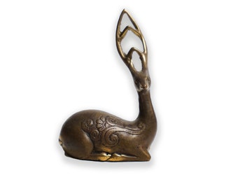 Bronze Deer Statue 4 Inch / 10 cm, Deer Figurine, Deer Brass, Room Decor, House Decor, Birthday Gift, Gift for Her, Gift For Him