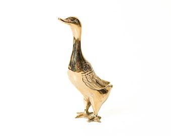 Bronze Duck Statue 5 Inch / 12 cm, Duck Sculpture, Home Decor, Room Decor, Birthday Gift, Gift for Father, Brass Sculpture, Copper Decor