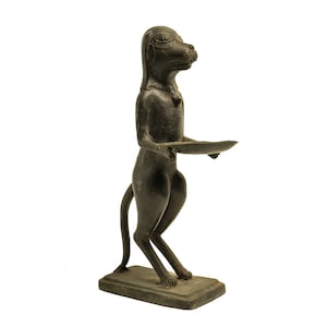 Vintage Bronze "Dog Butler"  12.5 Inch / 31 cm, Dog Sculpture, Dog Vintage, Dog Statue, Home Decor, House Decor, Dog Brass