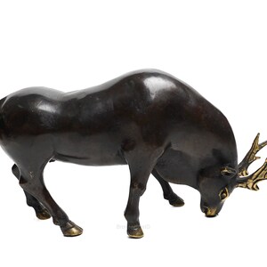 Bronze Bull Statue 6 Inch / 15 cm, Bull Figurine, House Decor, Birthday Gift, Housewarming, New Home Gift, Modern Home Decor