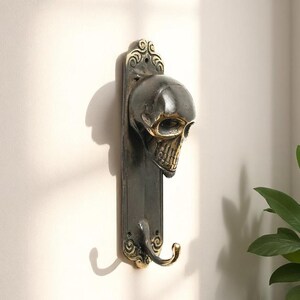 Skull Hook Bronze 6 Inch / 15 cm, Skull Figurine, Hook Bronze, Wall Art, Living Room, House Decor, Room Decor, Birthday Gift, Gift Idea