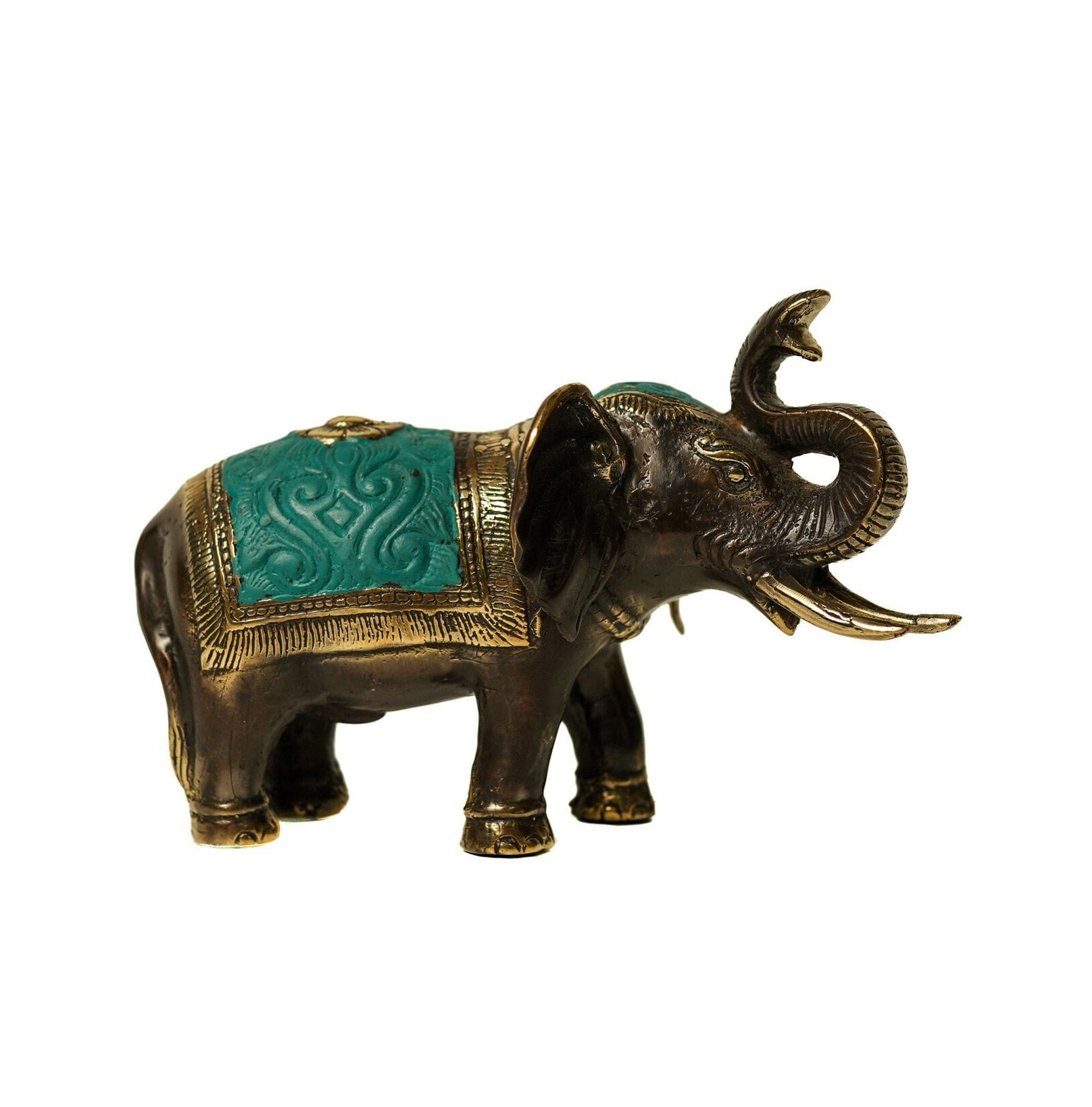 象のブロンズ像 6インチ / 15 cm、象の像、ブロンズ像、新築祝い、誕生
