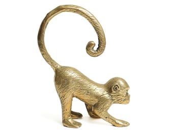 Monkey Bronze 5 Inch / 12 cm , Monkey Figurine, Monkey sculpture, Monkey brass, Monkey statue