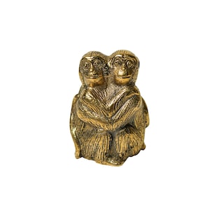 Couple Monkey Statue 3 Inch / 7 Cm, Monkey Figurine, Monkey Statue, Room Decor, House Decor, Mod Century, Table Decor, Housewarming, Gift