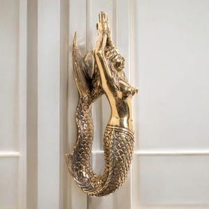 Mermaid Door Handle 11 Inch / 27 cm [LARGE], Door Decor, Holiday Decor, Housewarming, Birthday Gift, Gift for Her, Modern Home Decor
