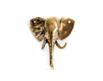 Elephant Brass Hook 4 Inch / 10 cm  inch, Elephant figurine, Elephant decoration, Elephant decor, Elephant bronze, animal decor