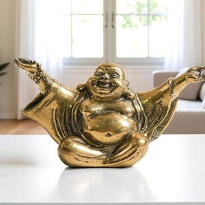 Laughing Buddha 3 Inch / 7 cm, Buddha Statue, Buddha Figurine, Table Top, Living Room, Modern Art, Gift Idea, Gift for Father, Gift for Mom