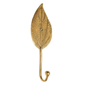 Blatthaken 20 cm, Blatt Bronze, Bronze Aufhänger, Wandkunst, Wohnzimmer, Hausdekor, Raumdekor, Geschenk für Sie, Geschenk für Ihn