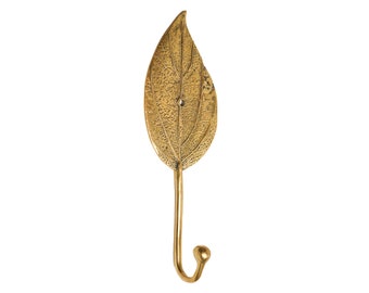 Leaf Hook 8 Inch / 20 cm, Leaf Bronze, Bronze Hanger, Wall Art, Living Room, House Decor, Room Decor, Gift for Her, Gift for Him