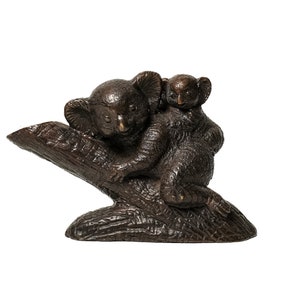 Koala Bronze 5.5 Inch / 13 cm, Koala Figurine, Mother and Child Koala, Gift for Kid, Birthday Gift, Gift for Her, Gift for Him, Gift Idea