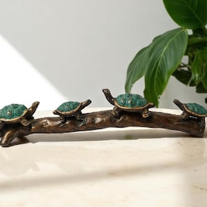 Bronze Turtle 10.5 Inch / 26 cm Long,  Animal Bronze, Bronze Sculpture, Miniature Turtle, Animal Bronze, New Home Gift, Living Room