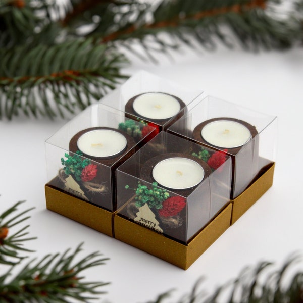 Christmas Favour Tealight Holders, Stocking Filler Gift Favours Table Gifts, Christmas Party Gifts, X-mas Gifts, Happy Holiday Favors