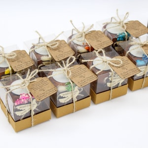 Bougies personnalisées pour cadeaux funéraires avec étiquette | Cadeau de sympathie | Cadeaux commémoratifs | À la mémoire des bougies | Cadeaux funéraires pour invités en vrac
