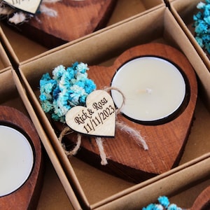 Personalized Wedding Candle Favors for Guests in Bulk | Wedding Gifts for Guests | Bridal Shower Favors | Rustic Wedding Favors