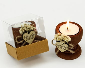 Personalized Candle Favors | Wedding Favors for Guests | Rustic Wedding Favors | Fall Wedding Favors Wedding Favors Candles