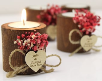Bulk Personalized Candle Wedding Favors, Wedding Favors for Guests in Bulk, Wedding Gifts for Guests, Rustic Wedding Favors