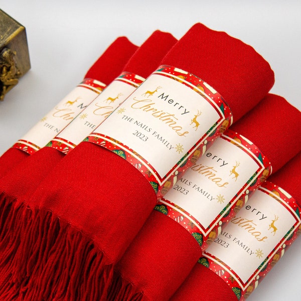 Christmas Favors for Guests | Personalized Christmas Gifts | Christmas Gifts Ideas | Bulk Christmas Gifts | Happy Holidays Scarf