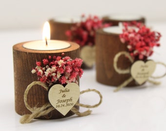 Candle Wedding Favors Rustic Wedding Favor Candles Personalized Candles Unique Wedding Favors Bridal Shower Candles Bulk Wedding Favors US