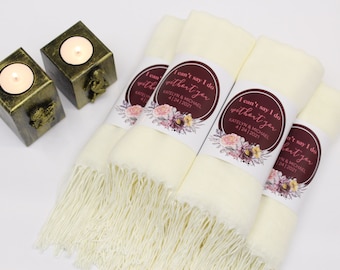 Pashmina Shawl Wedding Ivory Pashmina Shawl Bridesmaid Gifts Bridal Shower Favors Bridesmaid Shawl Bulk Wedding Favor for Guest Fall Wedding